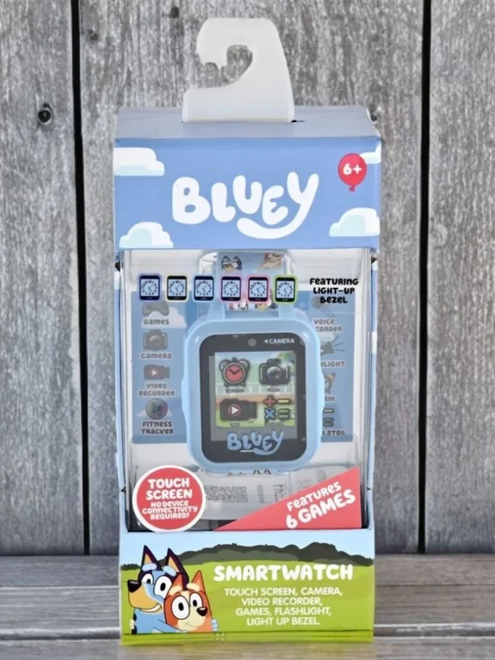 Bluey Children's Touchscreen Smart Watch Silicone Strap and Blue Case 42MM